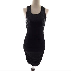 Alice+Olivia silk sequins black Cocktail dress